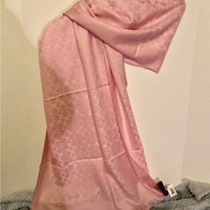 Coach 97580 Women's Logo Signature Spring Stole Scarf Wrap Lightweight Silk Wool